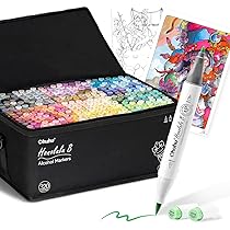 Amazon | Ohuhu マーカーペン 筆タイプ 320色 プロ愛用 イラスト