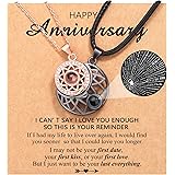 UPROMI Couple Necklace for Boyfriend/Girlfriend/Husband/Man/Soulmate, Anniversary Valentine's Day Gifts for Him Her