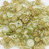 ビーズ ミックス 60g入 アンティーク 手芸 アクセサリー パーツ アクリルビーズ ハンドメイド (ライトグリーン) ND-0341-R06-LG