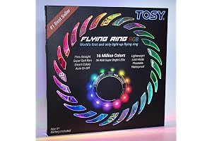TOSY Flying Ring - 自動点灯フライングリングー 36RGBマルチカラー 高輝度ロストモード 安全ソフト軽量おもちゃ 防水 キャンプ/プール/ビーチ 夏の外遊び おもちゃ 子供/男の子/女の子誕生日プレゼント