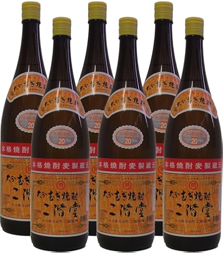 【新品】麦焼酎(25度)　1,800ml×6本　まとめ売り♪ Amazon.co.jp: 二階堂 麦焼酎 25度 1800ml ×6本 : 食品・飲料・お酒