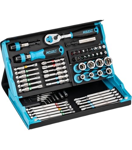 HAZET 8801/6 Hex Socket Screwdriver Set - 3/8" Drive 6-Piece Professional Kit