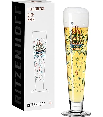 Ritzenhoff Bierglas Brauchzeit Pils Wasser No 3/4. 374 ml, 2 Stück