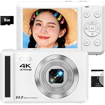 Amazon | デジカメ 4K動画撮影 6400万画素 デジタルカメラ AFオート