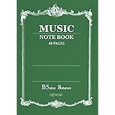 音楽5線ノート A4 8段 鍵盤図付き |本 | 通販 | Amazon