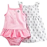 カーターズ Carter's ロンパース & ワンピース 2枚組 半袖 綿100% 2-Piece Dress & Romper Set [並行輸入品]