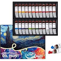 Amazon | LIGHTWISH 油絵の具 24色セット 20ml チューブ 無毒 | 鮮やか