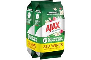 Ajax Ajax Multipurpose, Antibacterial Disinfectant Wipes, 2x110 Bulk Pack, Vanilla & Berries