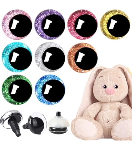 40PCS Brown Plastic Safety Eyes - 22mm With Washers For Plush Toys, Teddy Bears & DIY Crafts - View #2