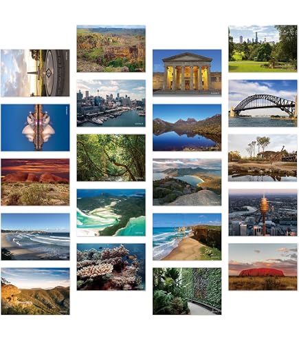 Dear Mapper Vintage New Zealand Landscape Postcards - Pack Of 20, 3.94x5.83" Blank Cards
