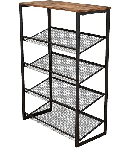 Amazon｜棚付き シューズラック 6足収納 幅60cm 大理石柄 (ブラック 
