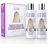 Purple Shampoo & Conditioner For Blonde Hair Set. Removes Brassy Yellow Tones. For Blonde, Platinum, Ash, Silver & Grays. Moi