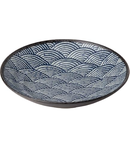 明治　印判皿　月うさぎ 明治時代 印判 銅版転写 色絵 吹墨技法 月にうさぎの図 18.5cm皿