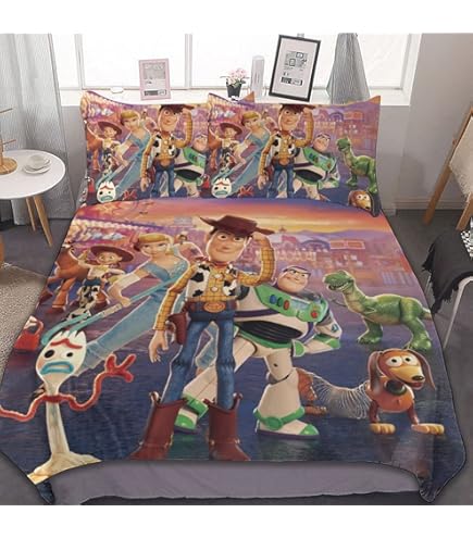 Amazon｜トイ・ストーリー 布団カバー 掛け布団カバー 綿100% 3点