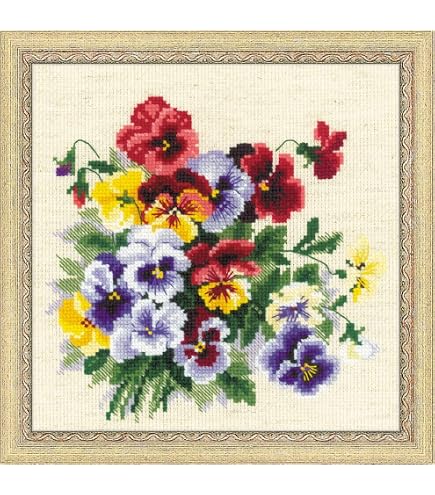 Kit Broderie Riolis Mimosa - Point De Croix 18x24cm Coton Multi-couleur