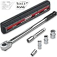 プレセット型 トルクレンチ 車 タイヤ交換 差込角12.7mm(1/2インチ) 28-210N.m ラチェット 14/17/19/21mmソケット 1/2インチエクステンションバー とるくレンチセット