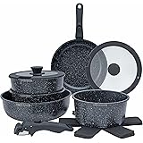 Country Kitchen 13 Piece Pots and Pans Set - Safe Nonstick Cookware Set Detachable Handle, Kitchen Cookware with Removable Ha