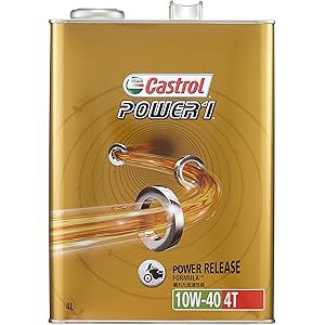 カストロール エンジンオイル POWER1 4T 10W-40 4L 二輪車4サイクルエンジン用部分合成油 MA Castrol