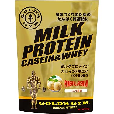 Amazon | ゴールドジム(GOLD'S GYM)ミルクプロテイン バニラ風味 800g