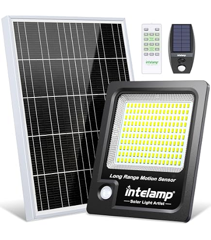 intelamp ソーラー街灯 人感センサー 6500K昼光色 照明 リモコンk Amazon.co.jp : intelamp ソーラー街灯 人感センサー 6500K昼光色 照明