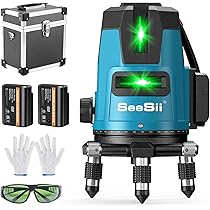 緑色のレーザー光線 Amazon | 【2025最新改良】SEESII レーザー墨出し器 4x360
