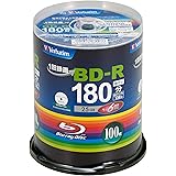 Verbatim バーベイタム 1回録画用 ブルーレイディスク BD-R 25GB 100枚 ホワイトプリンタブル 片面1層 1-6倍速 VBR130RP100SV4