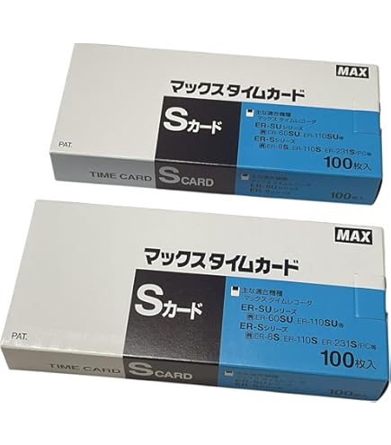 マックス タイムカード ER-Sカード 100枚入 18箱 マックス タイムカード ER−Sカード 青 100枚