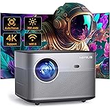 WiMiUS P64 Home Projector, High Brightness, 700 ANSI - [Auto Focus & Auto Keystone Correction] Next Generation WiFi6, Bi-Dire