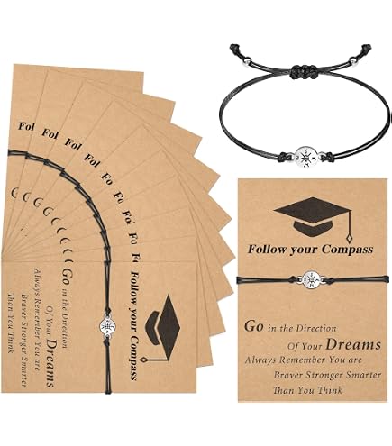 2024 Graduation Keychain Gift – Stainless Steel Compass With Inspirational Quote, Great For Grads & Students