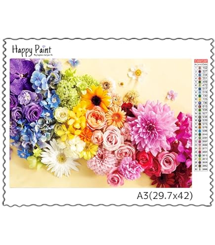 Amazon | Happy Paint ダイヤモンドアート A3 カラフル