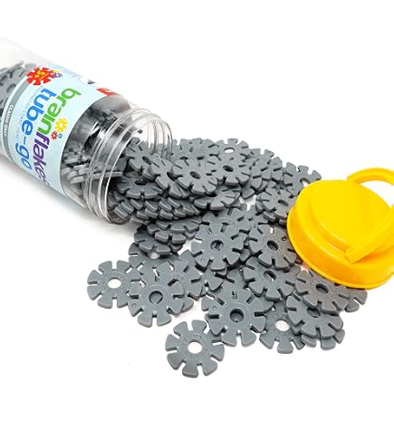 Brain Flakes – Accessori – 16 Ruote E 8 Assi. Costruisci Auto Camion Tutto Cio Che Gira Compatibile Con I Giocattoli Da Costruzione Brain Flakes Un Grande Giocattolo Stem
