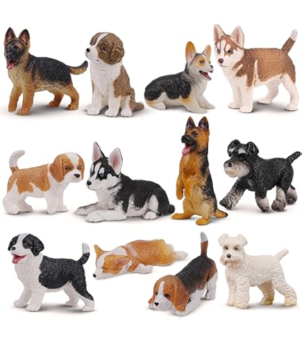 Amazon.co.jp: Liberty Imports大型犬のフィギュアプレイセット、4
