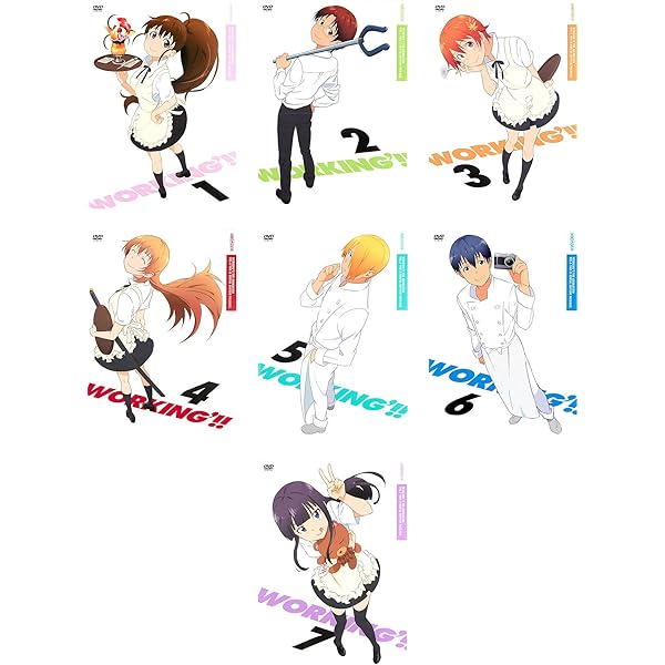 【美品】アニメ　ワーキング！！二期　DVD全7巻セット アニメ『ワーキング WWW.WORKING!! 』DVD 全7巻セット 全巻の