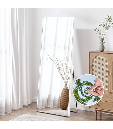 Amazon.co.jp: 全身鏡 姿見鏡 スタンドミラー ノンフレーム イレギュラ