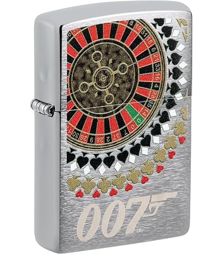Amazon.co.jp: Zippoライター:James Bond 007ロゴ、刻印-つや消し