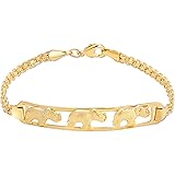 Barzel 18K Gold Plated Good Luck Elephant Bracelet For Women - Made In Brazil