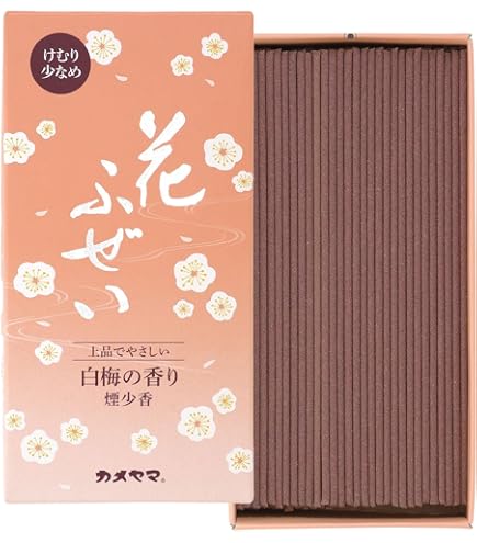 Amazon.co.jp: カメヤマ 花ふぜい 紫 煙少香 約100g 約230本 白檀の