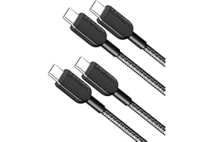 【2本セット】Anker 310 高耐久ナイロン USB-C & USB-Cケーブル 60W USB PD対応 iPhone 16 / 15 MacBook Pro iPad Pro iPad Air Galaxy Pixel LG 他対応 (0.9m ブラック)