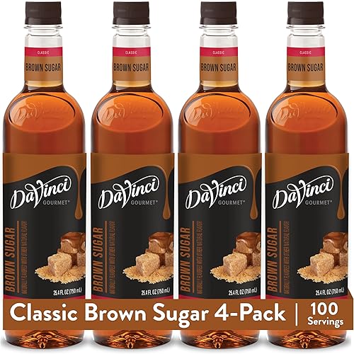 DaVinci Gourmet Brown Sugar Syrup, 25.4 Fluid Ounces (Pack of 4)