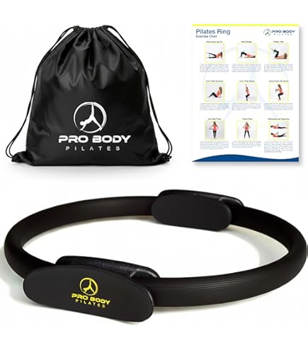Cercle Pilates Gaiam 15 Fitness Circle - Poignées Mousse - Noir - Neuf