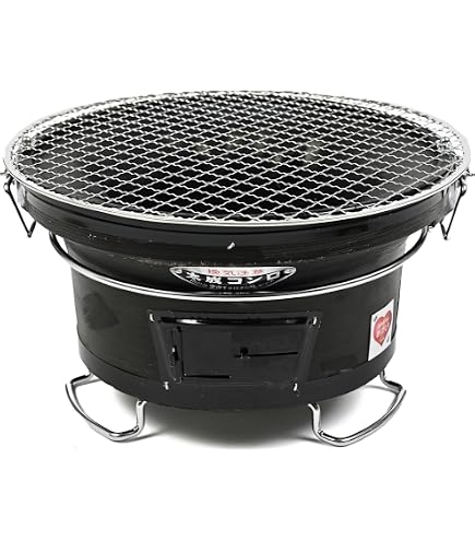 Amazon.co.jp: Ghbunuz 七輪 鋳鉄 炭火炉 20cm 28cm 2サイズ 耐熱陶板