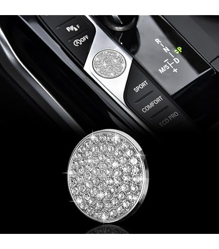 4PCS Bling Car Inner Door Lock Covers, Rhinestones Crystal