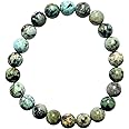 Zenergy Gems Charged Premium Natural Crystal 8mm Bead Bracelet + Moroccan Selenite Charging Crystal [Included]