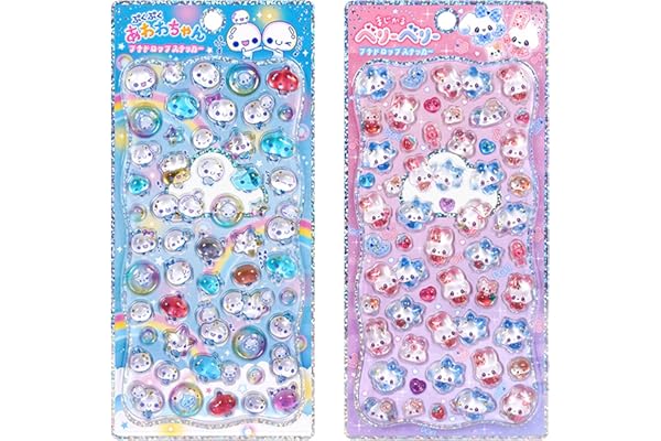 KRGNPLE 実店舗品質 しずくちゃん シール プチドロップステッカー 励ましステッカー 3D 立体 2 枚入り 精巧な柄 シール手帳用 装飾 DIY クリエイティブ かわいい ギフト（No.9+No.10）