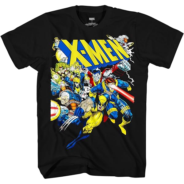 Marvel Classic X-Men All in Team Wolverine Gambit Adult T-Shirt