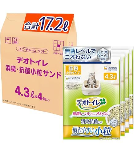 Amazon | 消臭・抗菌サンド 4L×4個 (ケース販売) | デオトイレ | 猫砂 通販