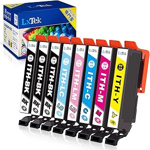 【LxTek】Epson用 エプソン ITH-6CL インクカートリッジ 8本セット(6色セット+黒2本) イチョウ イ…