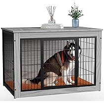 Amazon.co.jp: Alebert 犬 ケージ ペットケージ 木製家具調 犬サークル