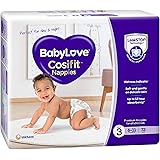 BabyLove 216 Piece (3 Pack x 72) 1 Month Supply Premium Cosifit Nappies Size 3 Crawler 6-11kg