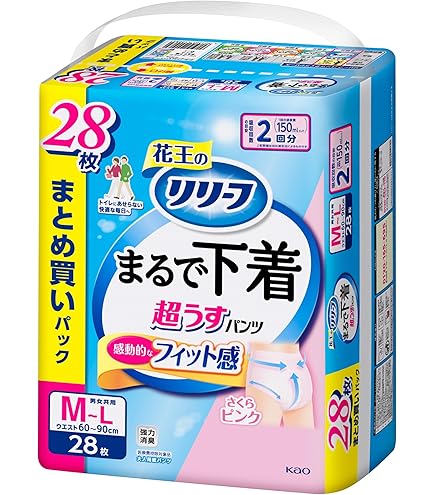 Amazon | リリーフ パンツタイプ 超うす型まるで下着 M~L 42枚